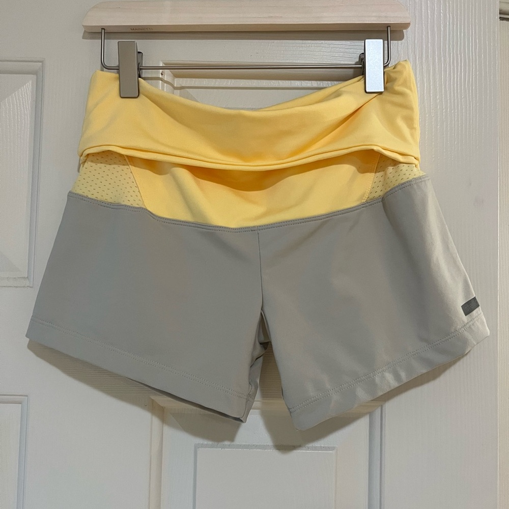NWOT Adidas by Stella McCartney Yellow and Gray Women's Shorts Size M